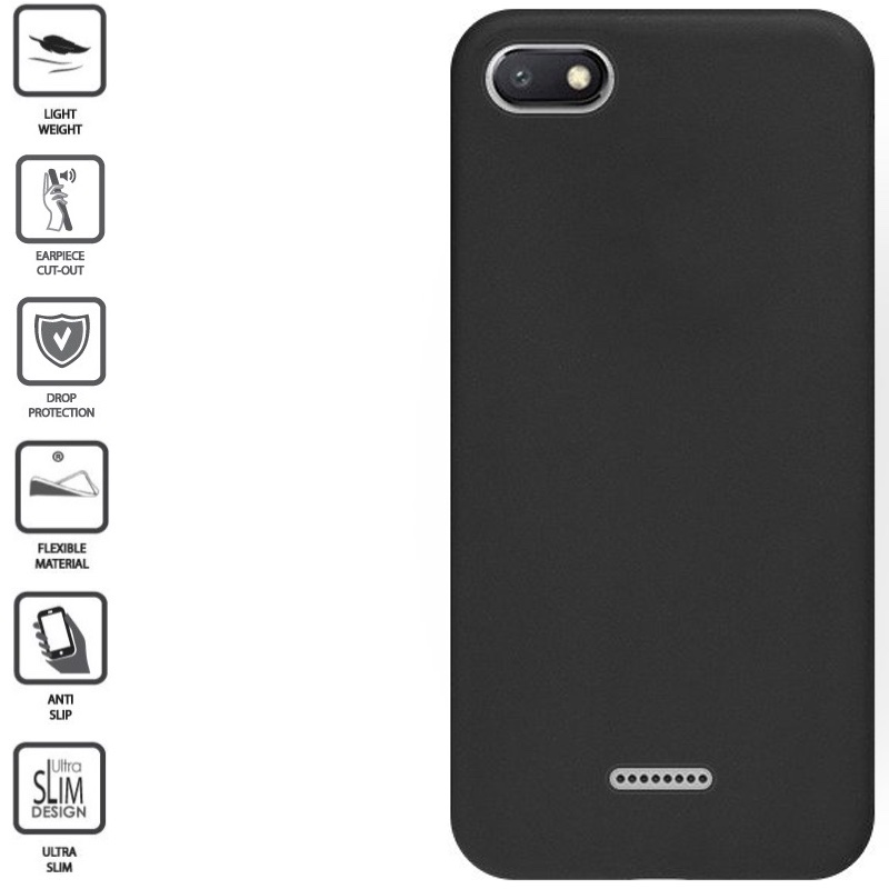Silikoninis juodas 1mm. dėklas (REDMI 6A) Silikoninis juodas 1mm. dėklas (REDMI 6A)